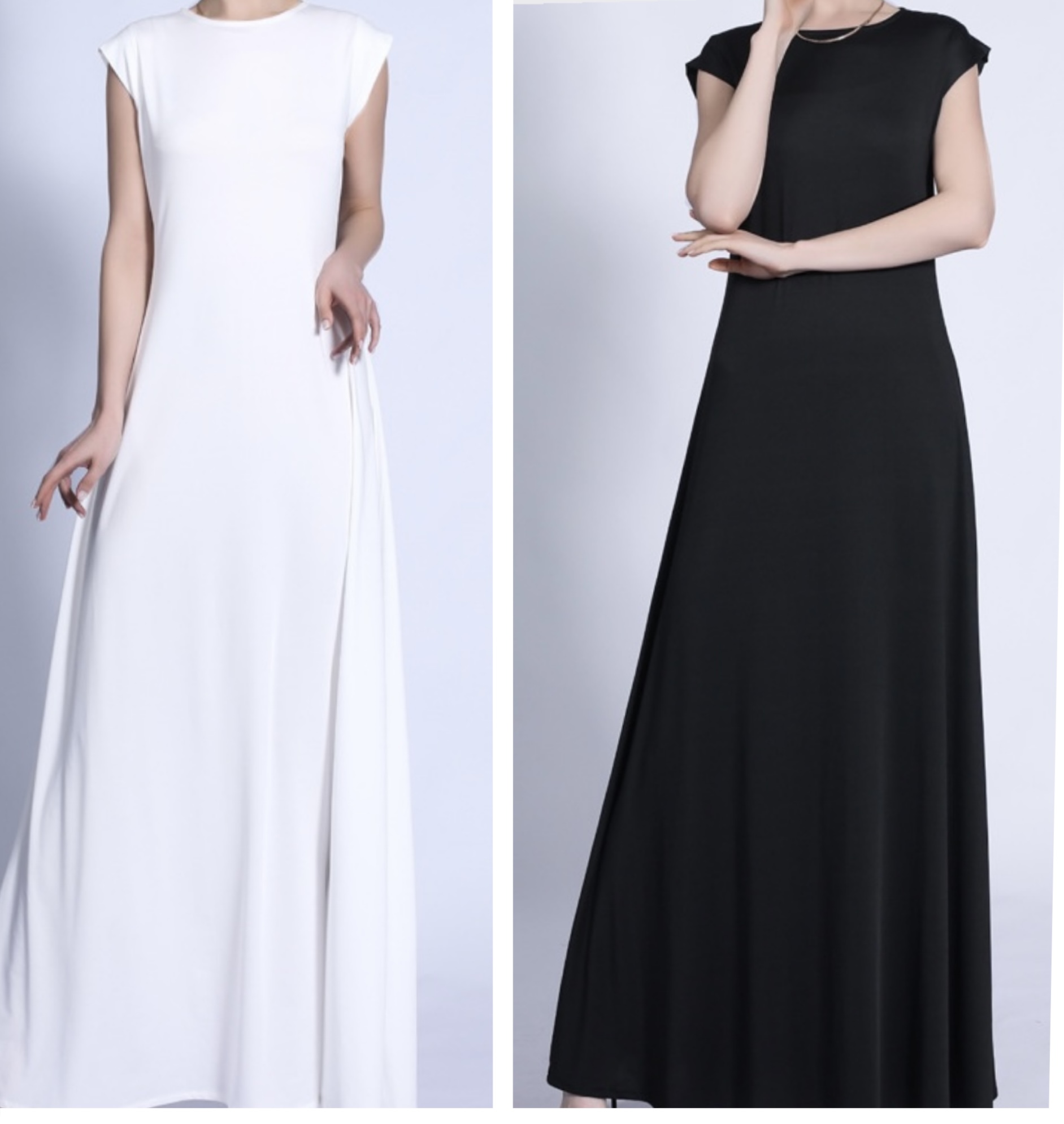 Muslim Under Abaya Inner Dress Solid Sleeveless Slip Dresses For Women  Islam Clothing Abayas Dubai Turkey Modest Robe Ra size XL Color black under  dress